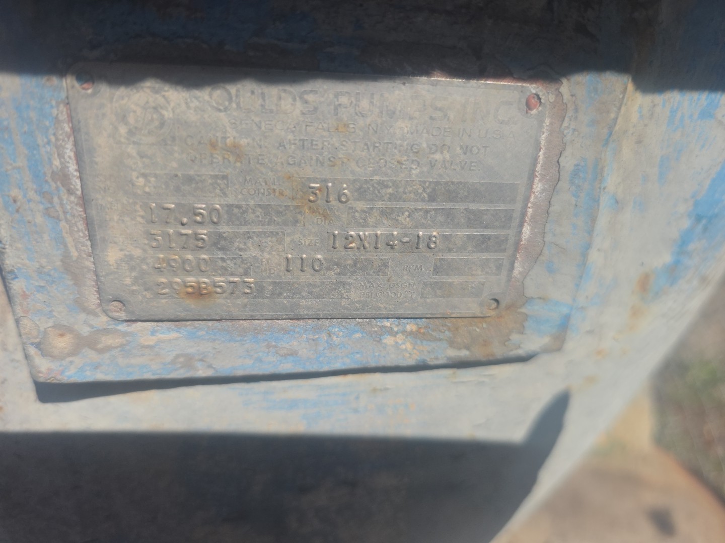 12×14-18 Goulds 3175 316 Pump