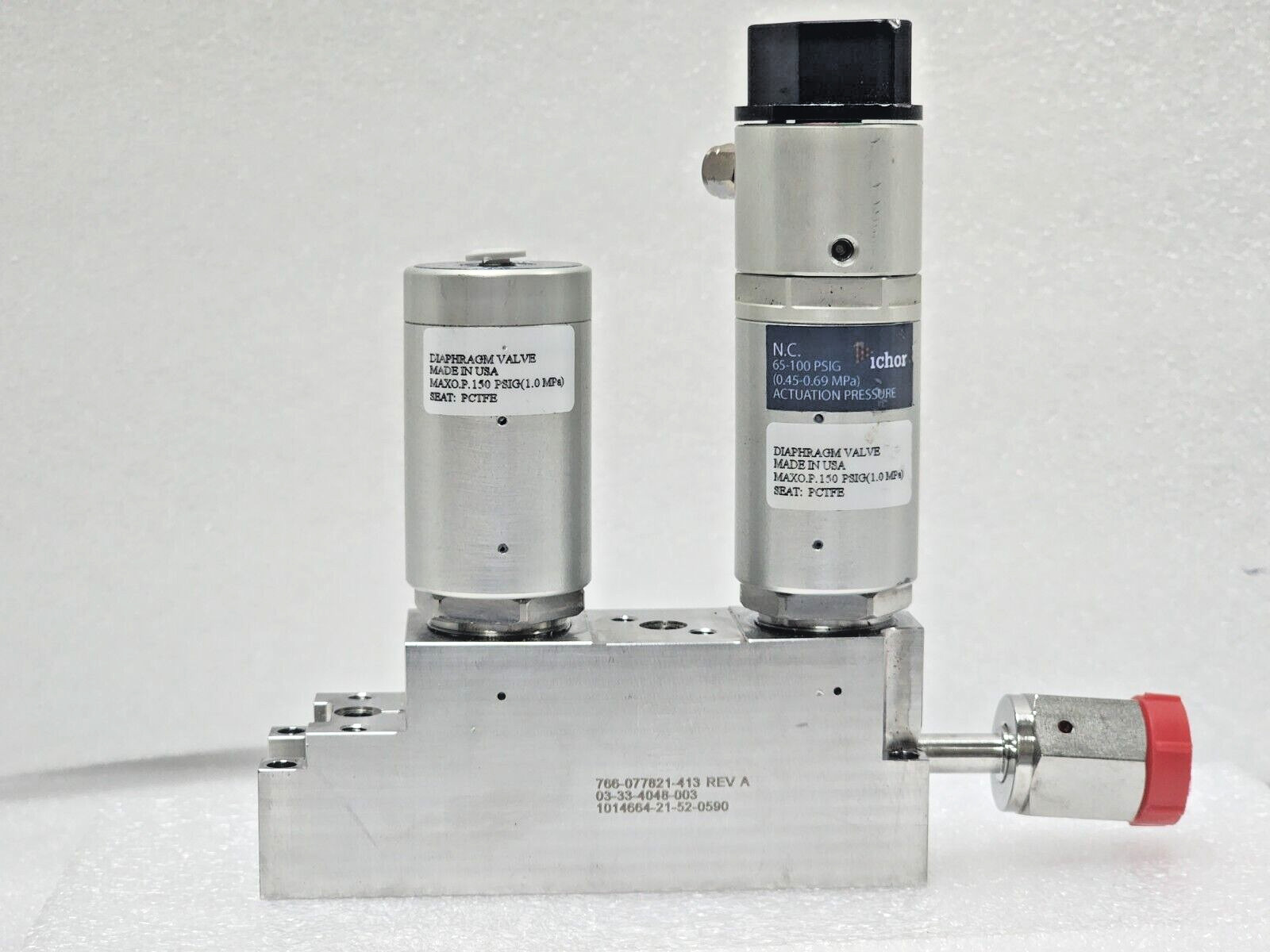 Ichor, Lam Research 766-077821-413 Rev A, Diaphragm Valve, 0.45-0.69 Mpa,Used,