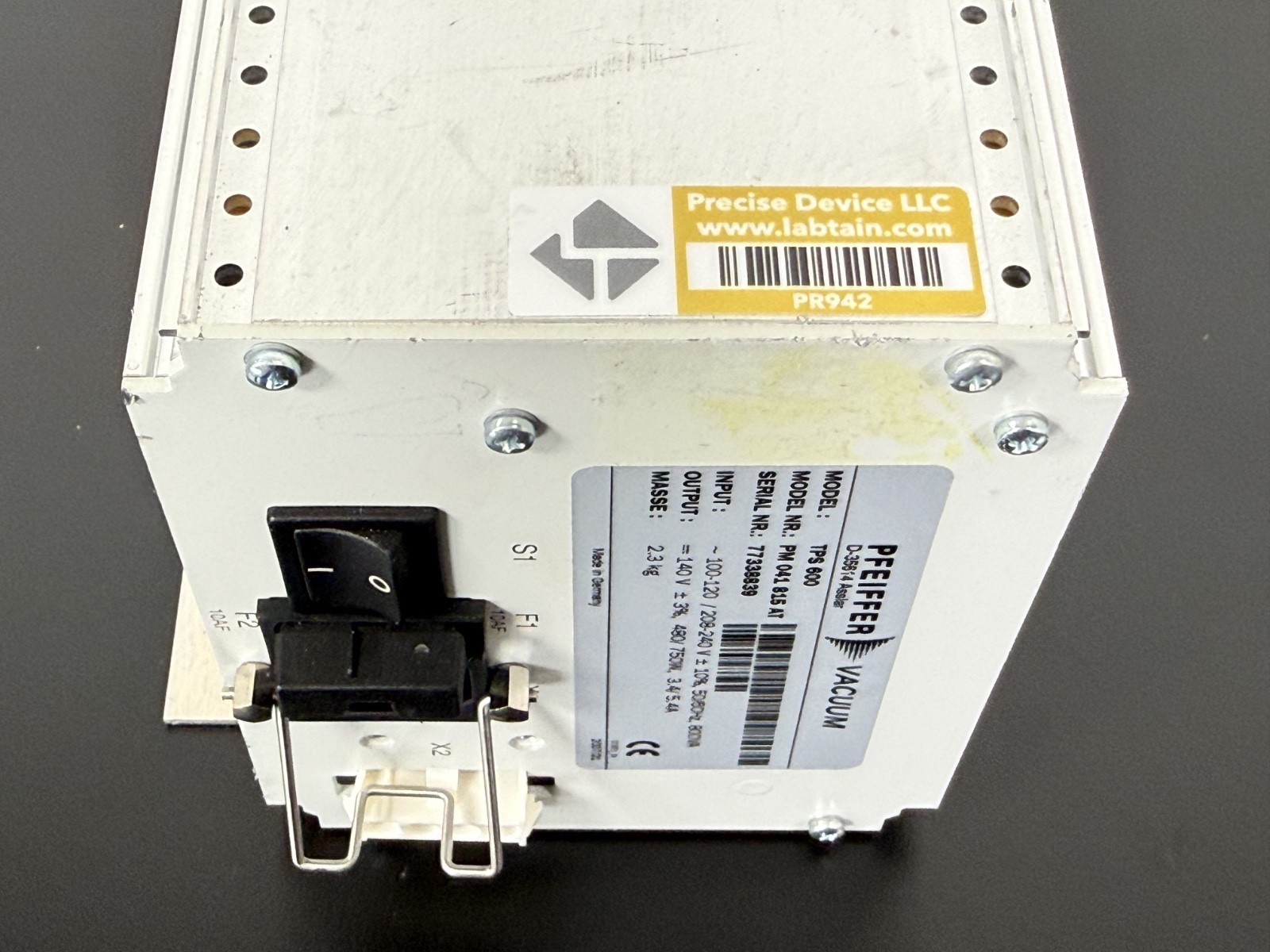 Pfeiffer Vacuum TPS 600 Turbo Pump Power Supply Controller PM041815AT