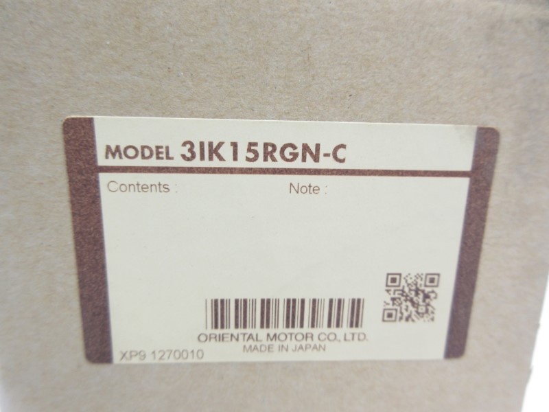 ORIENTAL MOTOR 3IK15RGN-C 200V 0.25A NSMP