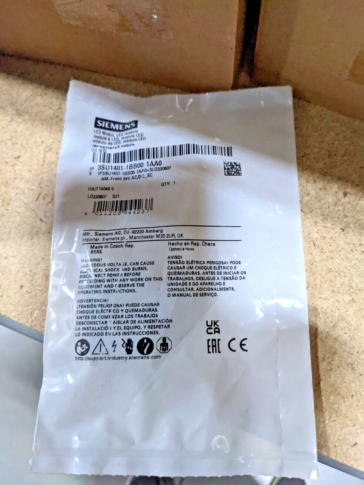 Siemens LED Module 24 VDC 3SU1401-1BB00-1AA0