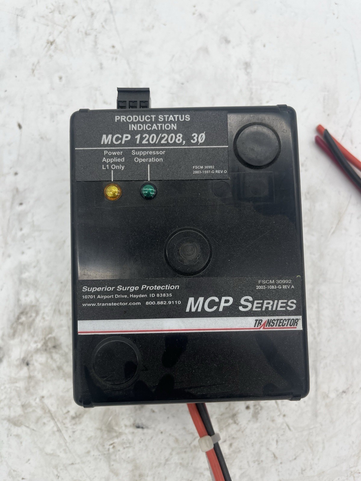 Transtector MCP 120W SASD/MOV-OD AC Power Protector 1101-601