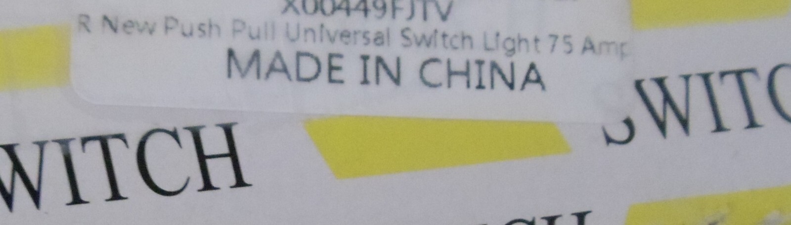 Push-Pull Universal Switch Light- 75 Amp