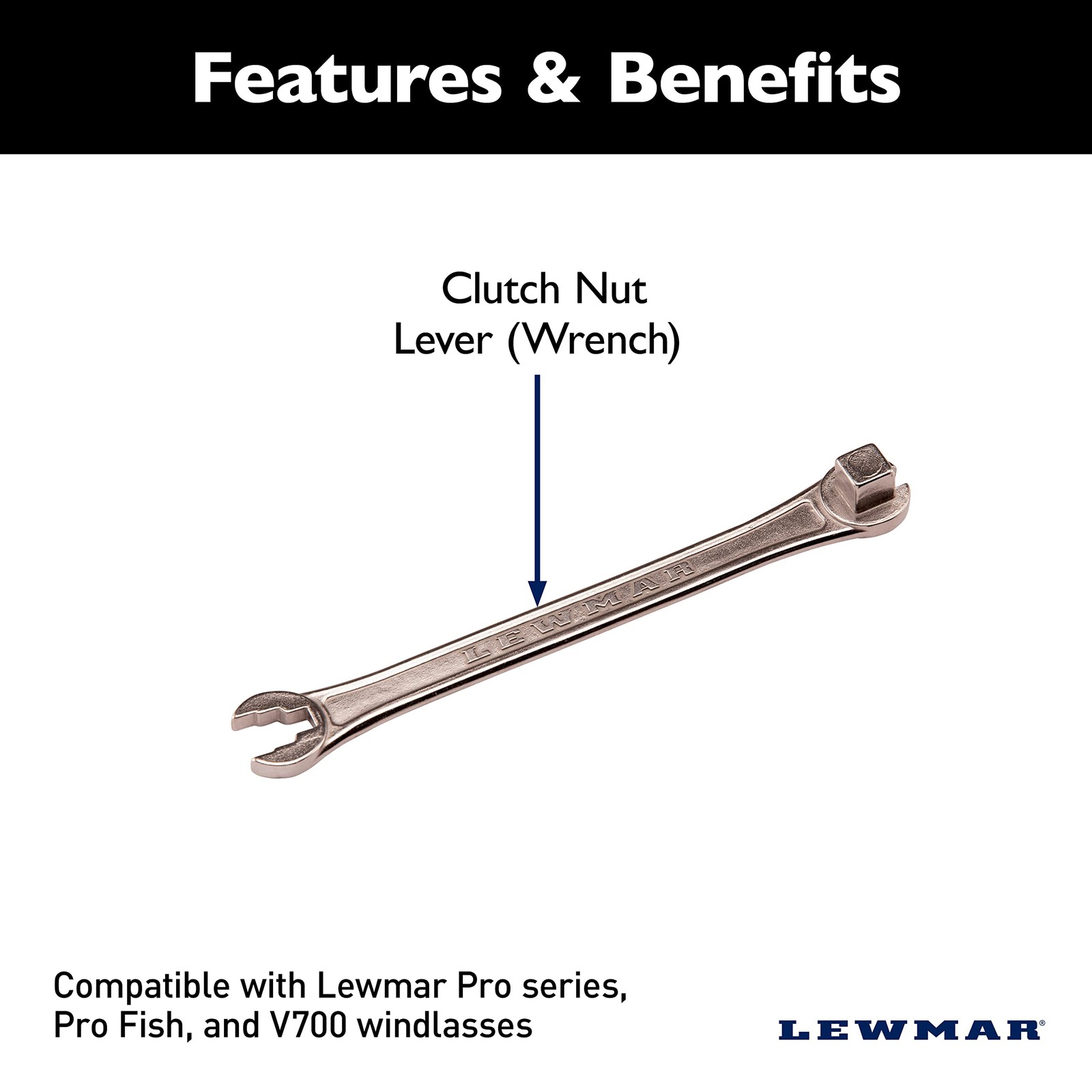 Lewmar Clutch Nut Lever (Handle/Wrench) Kit for Installation/Tensioning of Windl