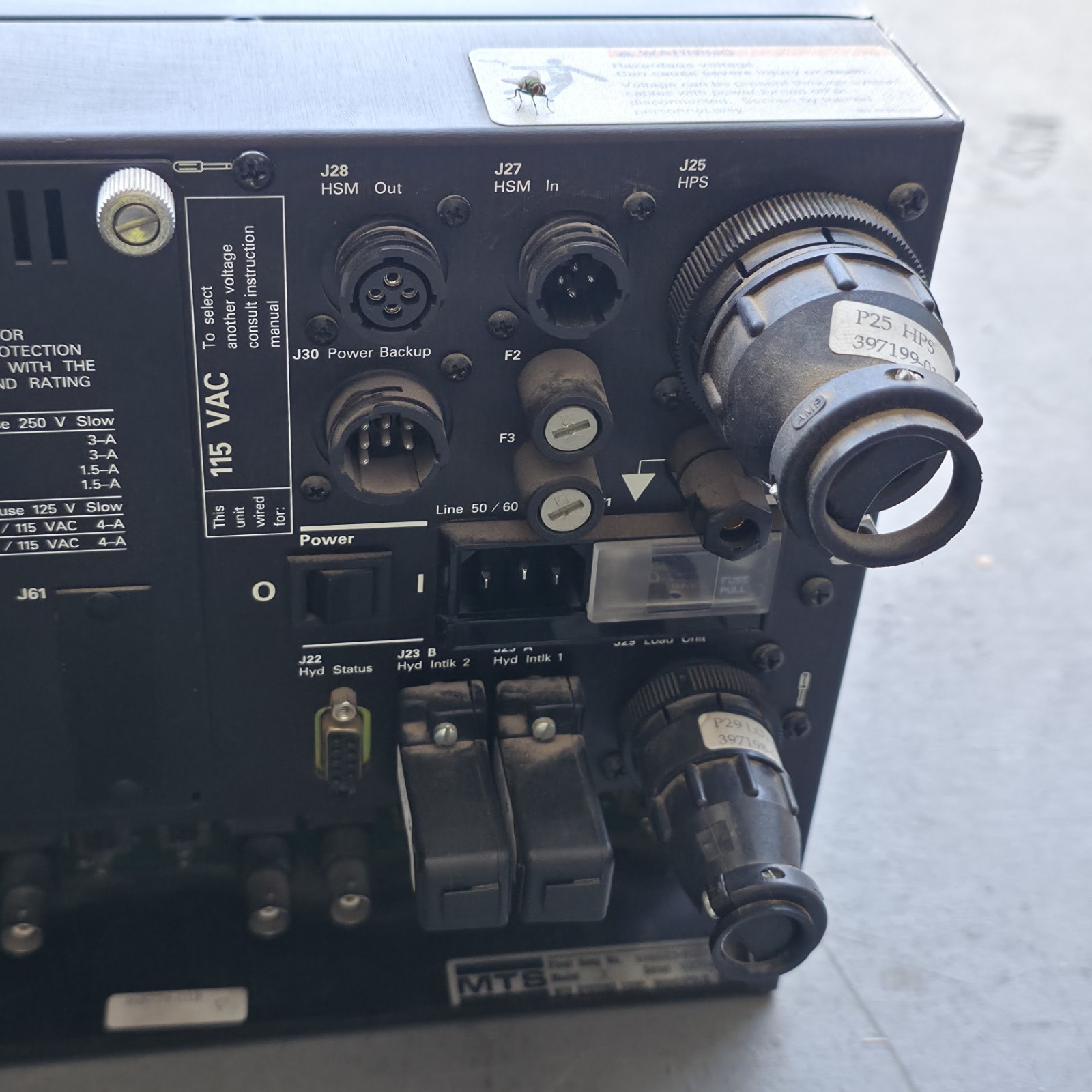 MTS 458.20 MicroConsole Servohydraulic Controller Interface 115 VAC Power Tested