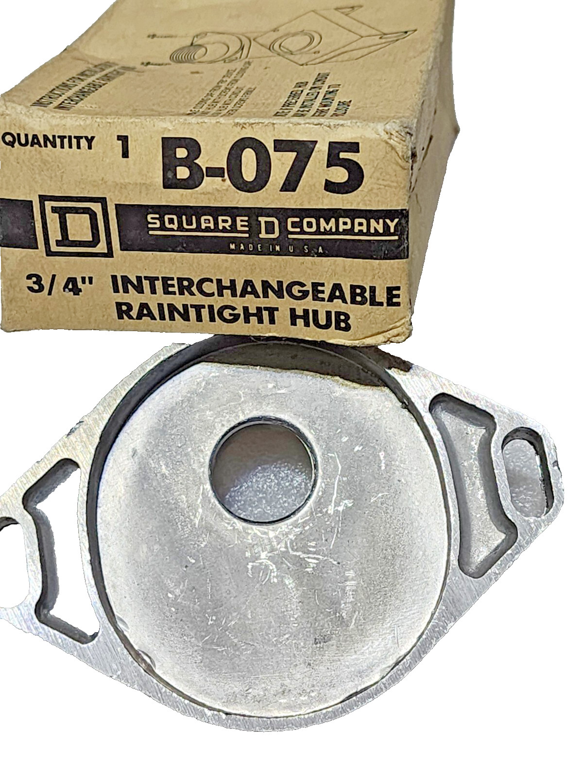 OEM Square D B-075, B075 Interchangeable Raintight Hub 3/4”