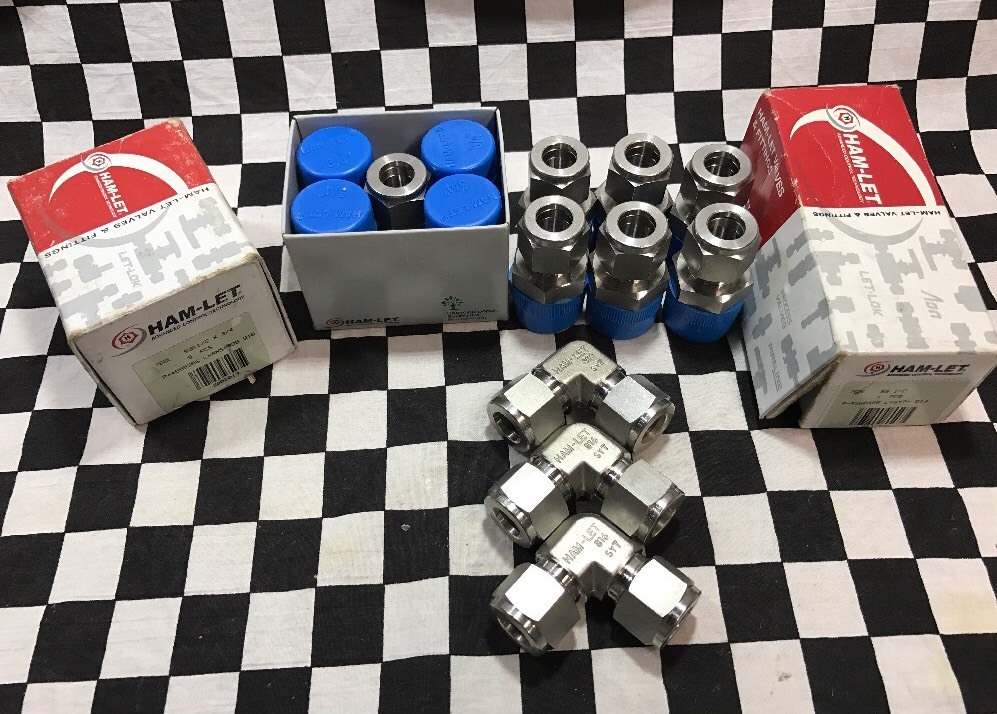Lot Of 14 Ham-Let 768LSS1/2X3/4 (11X) 1/2″ T x 3/4″ NPT & 765LSS1/2, (3X)1/2″ T