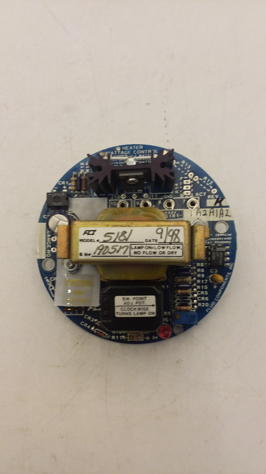 FCI 1A2A1A2 PC BOARD REV K HEATER WATTAGE CONTROL NNB