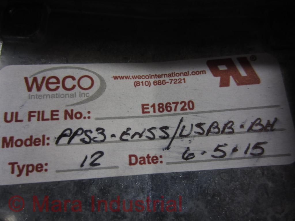 Weco PPS3-ENSS/USBB-BH Outlet PPS3ENSSUSBBBH