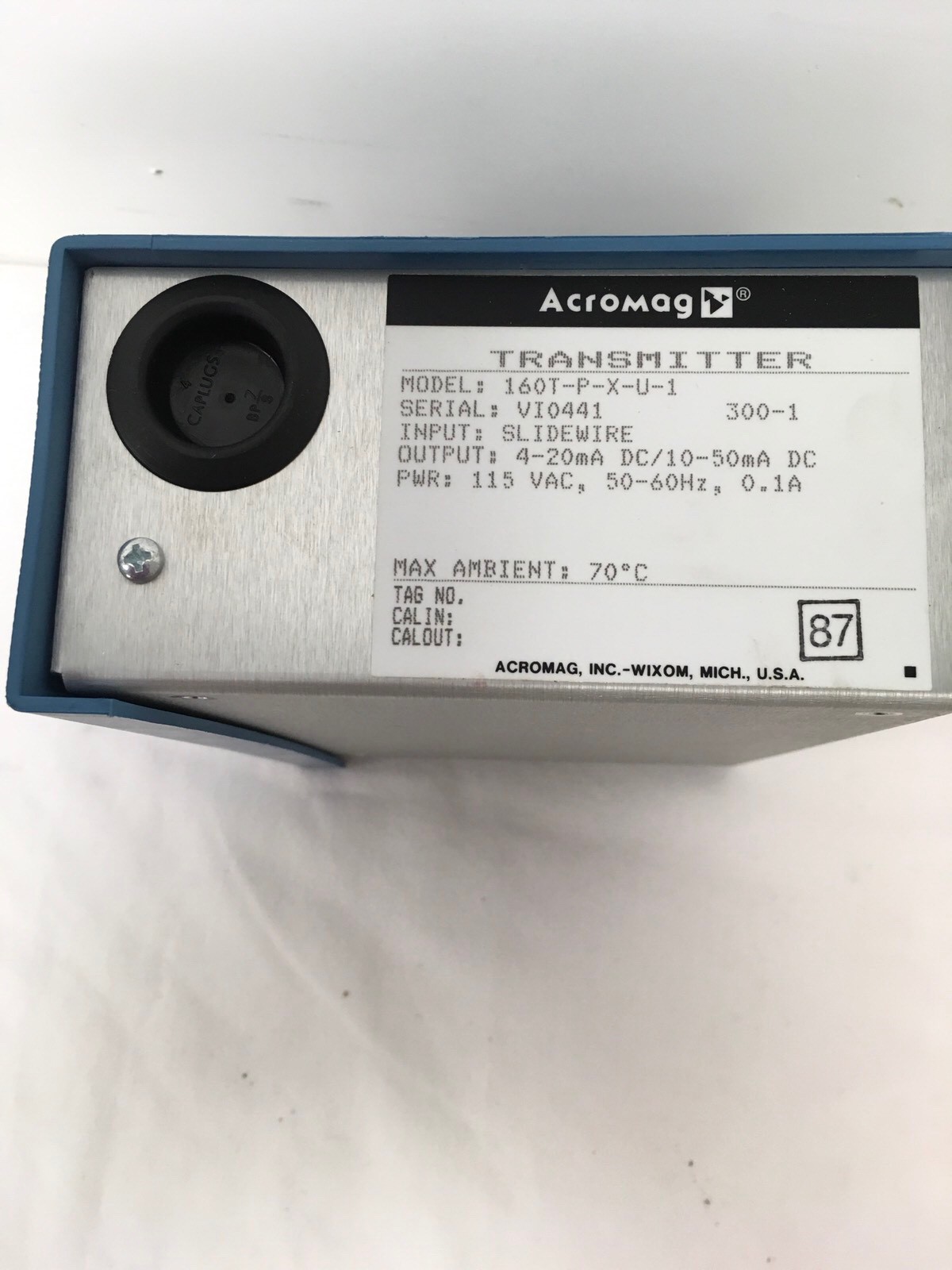 NEW Acromag 160T-P-X-U-1 Transmitter, Slidewire Input, Output 4-20mA DC/10-50mA