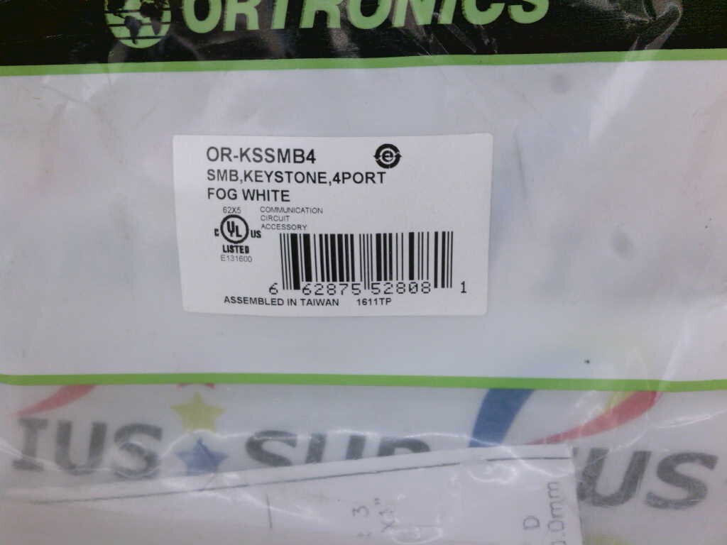 NSOP Ortronics OR-KSSMB4 4 Port Keystone Surface Mount Box Fog White
