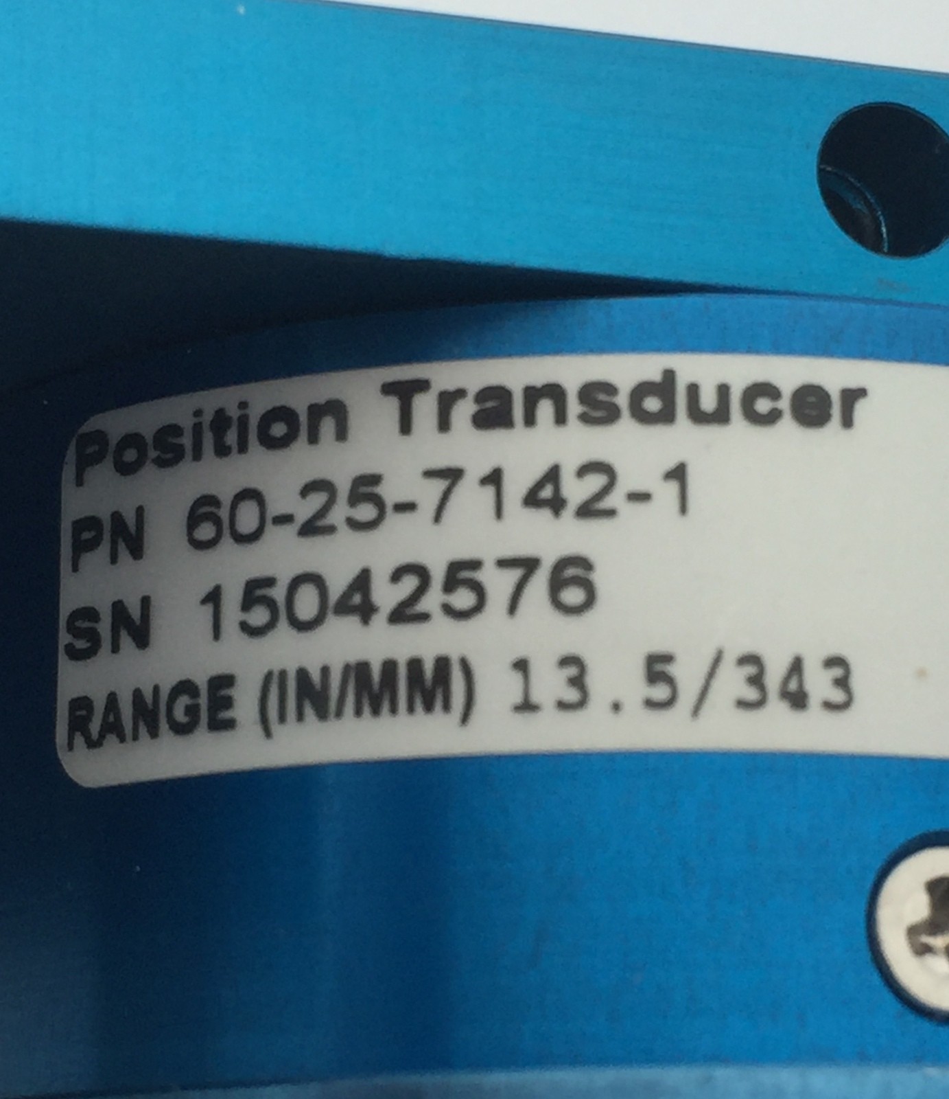 Firstmark Controls 60-25-7142-1 Position Transducer Cable Switch Range (IN/MM) 1