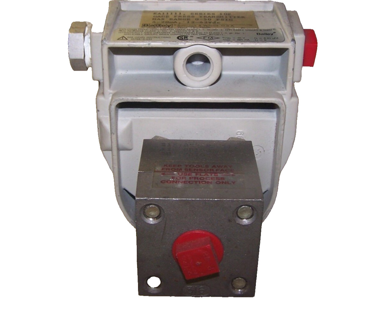BAILEY GAGE PRESSURE TRANSMITTER 0-50 PSIG 4-20mA 12-42 VDC KA11111 SERIES 10K