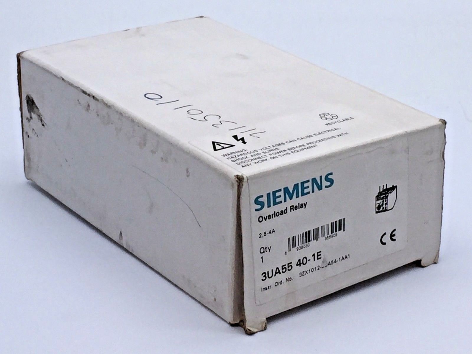 Siemens 3UA55 40-1E Overload Relay World Series Type 3UA rated for 2.5-4 Amps