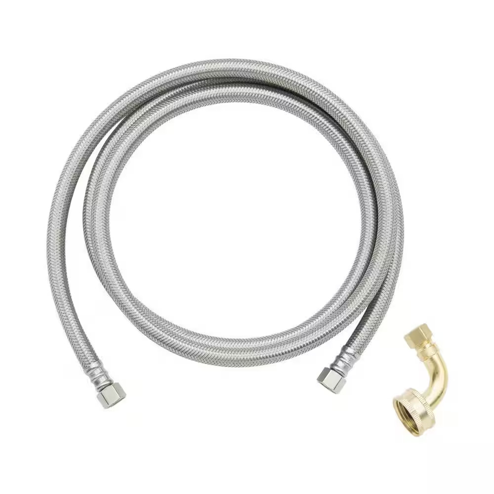 3/8 In. Comp. X 3/8 In. Comp. with 3/4 In. Garden Hose Elbow X 72 In. Braided St