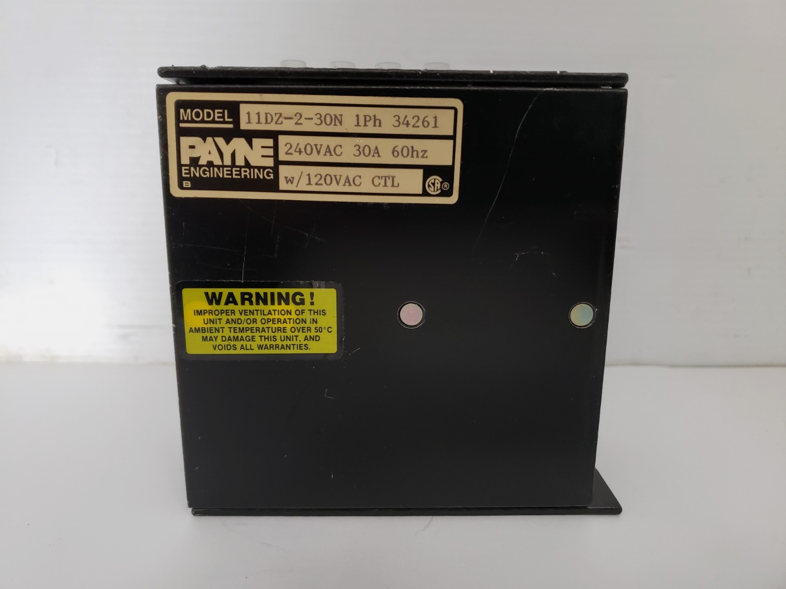 PAYNE ENGINEERING 11DZ-2-30N SOLID STATE RELAY 30A 240V AC W/120VAC CTL