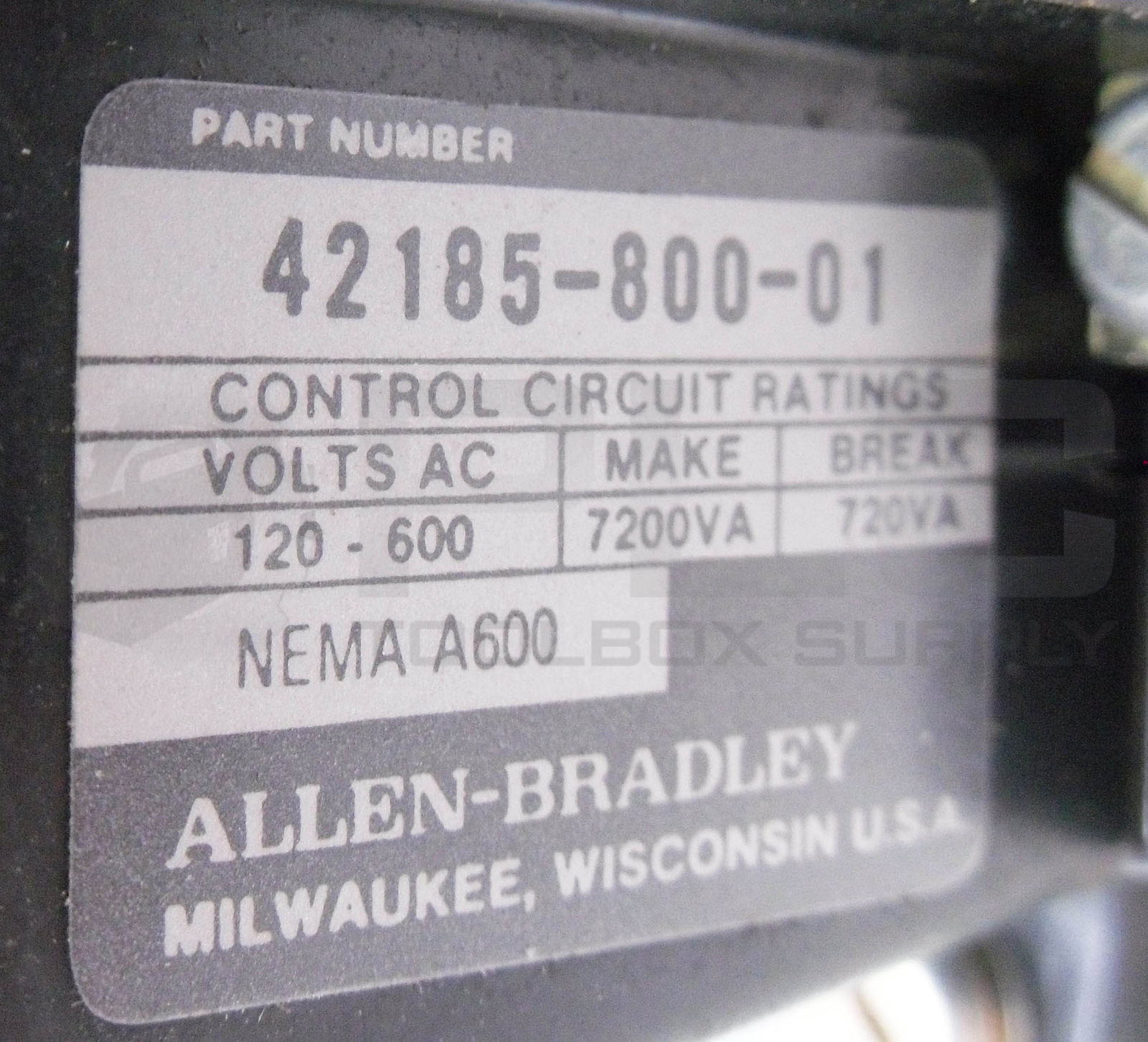 ALLEN BRADLEY 505-AOD /C W/ CB236 W/ W27 W/ 42185-800-01 W/ 40410-326-52 595-A02