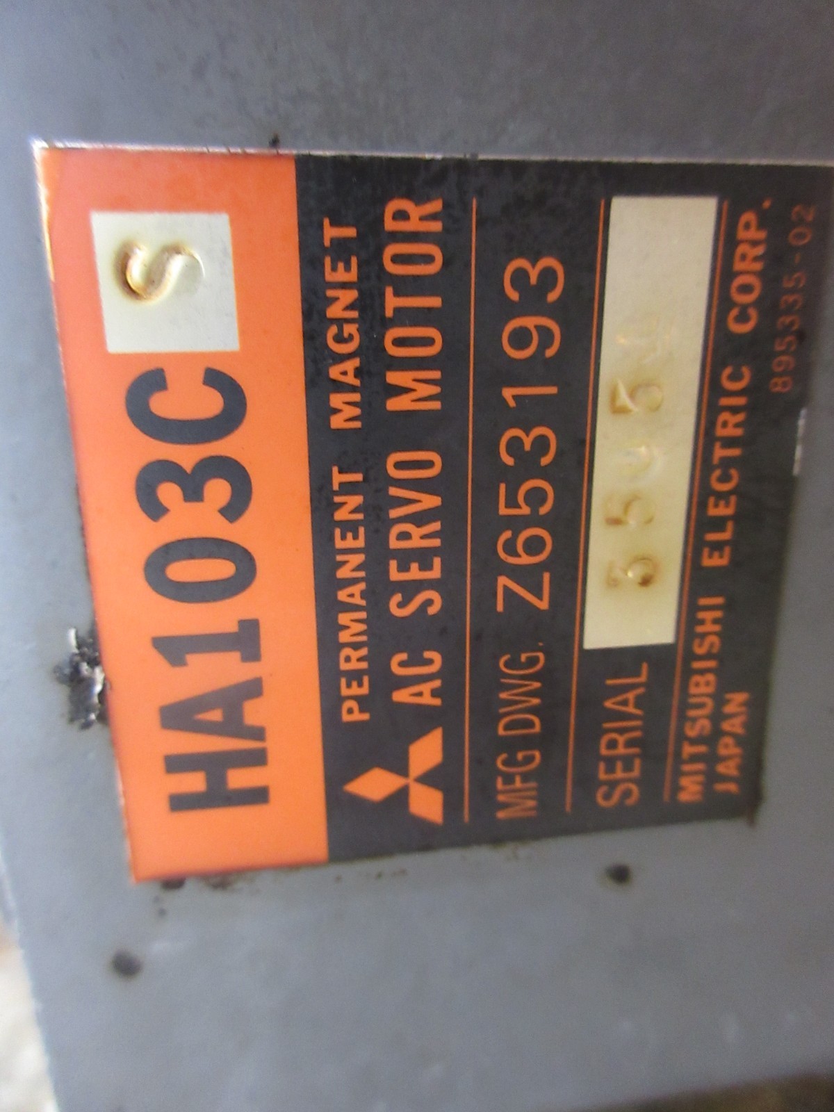 1994 MAZAK QT-15N MITSUBISHI HA103CS TAMAGAWA OSE5KN-6-12-108 MOTOR