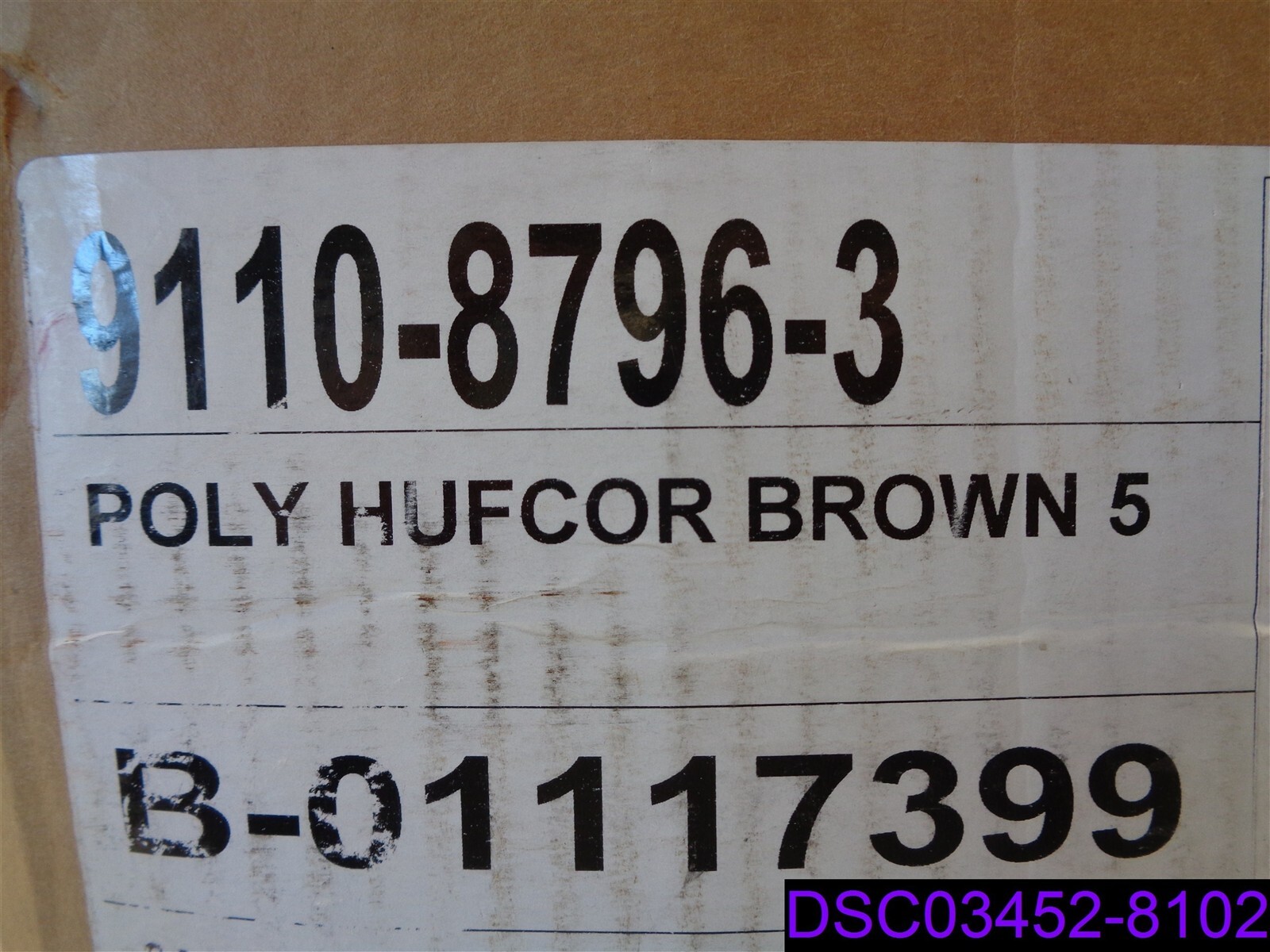 Poly Hufcor Brown 5, 9110-8796-3, B-01117399, 55 lb