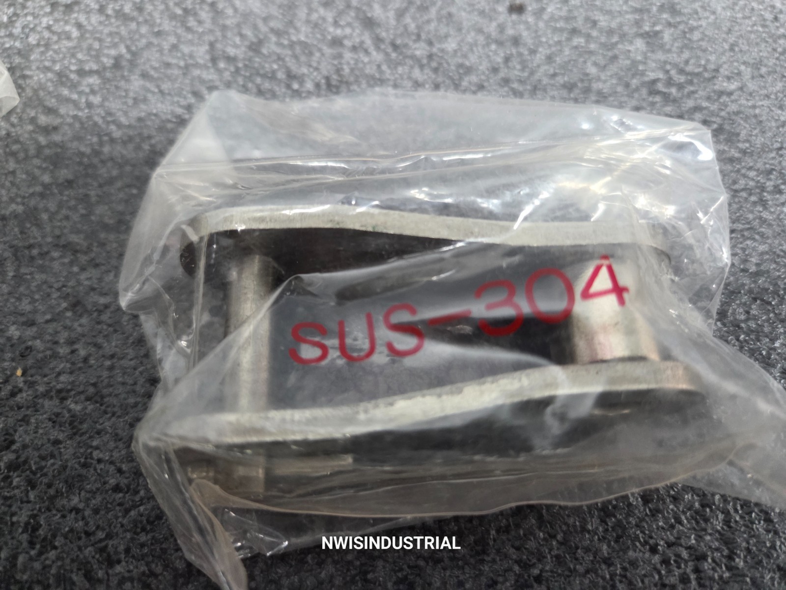 Qty. 4- 2080 Stainless Steel Roller Chain Offset Half Link