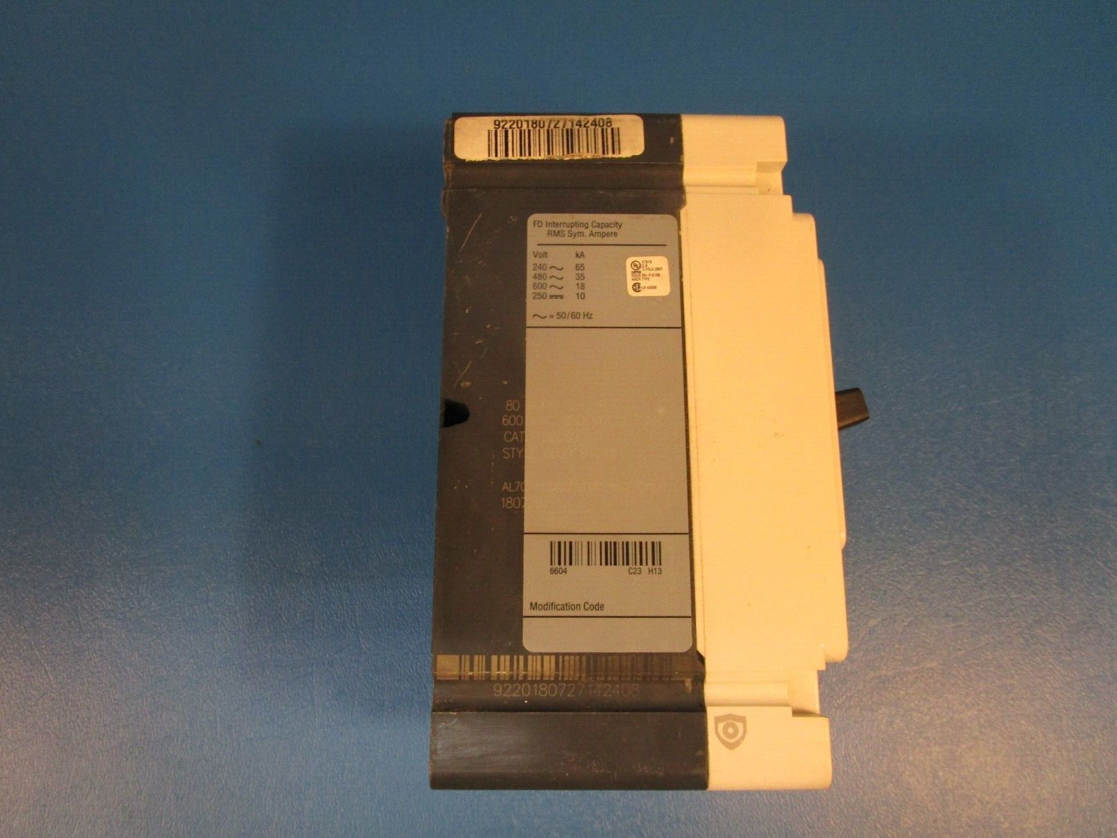 Eaton FD2080 Industrial Circuit Breaker, FD35k 2 Pole, 80A 600V, 2Ph F Frame