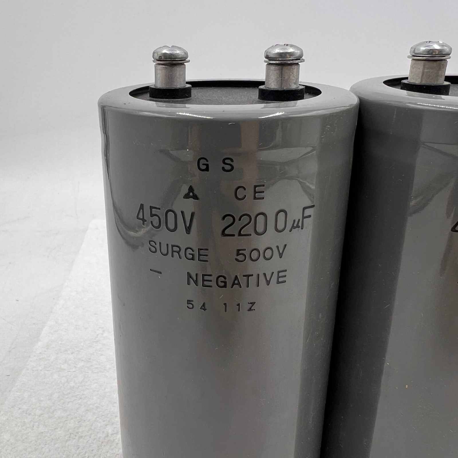 Lot of 3 NEW Matsushita GS CE Capacitor 450V 2200uF Surge 500V 2200uF 6″x 3″