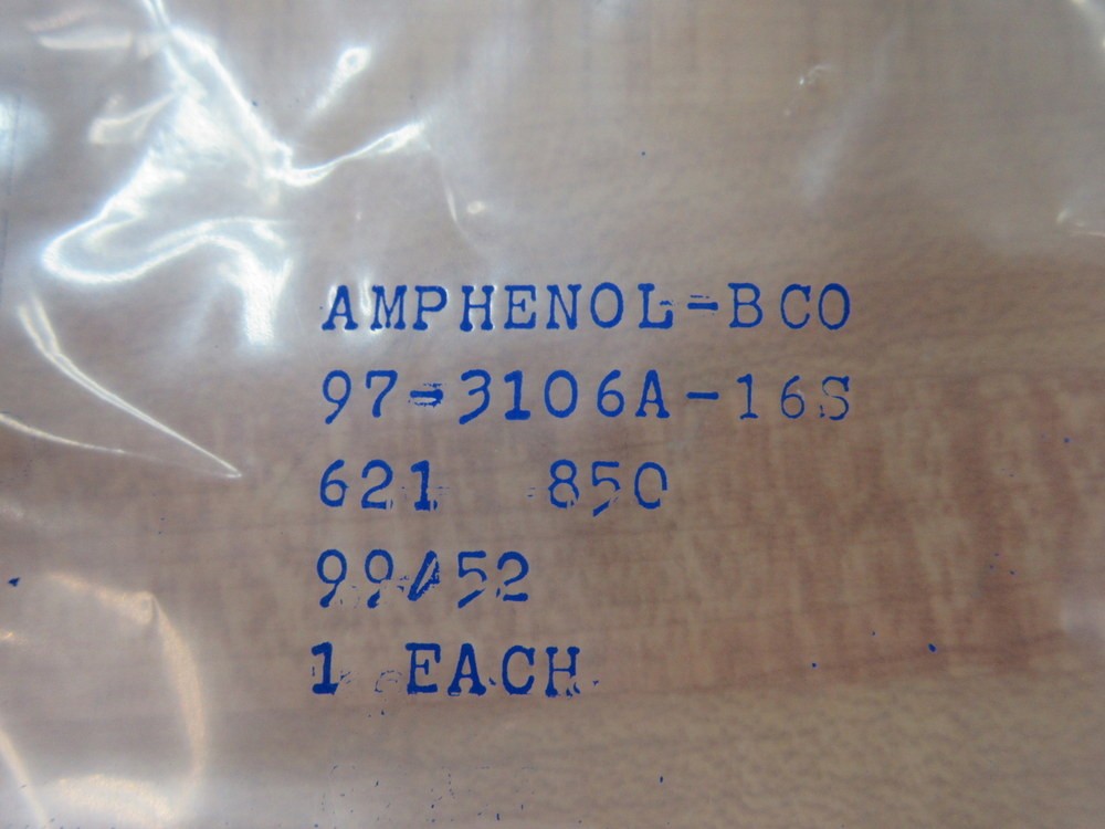 Amphenol 97-3106A-16S-621-850 Circular Shell Connector 973106A16S621850 (Pack of