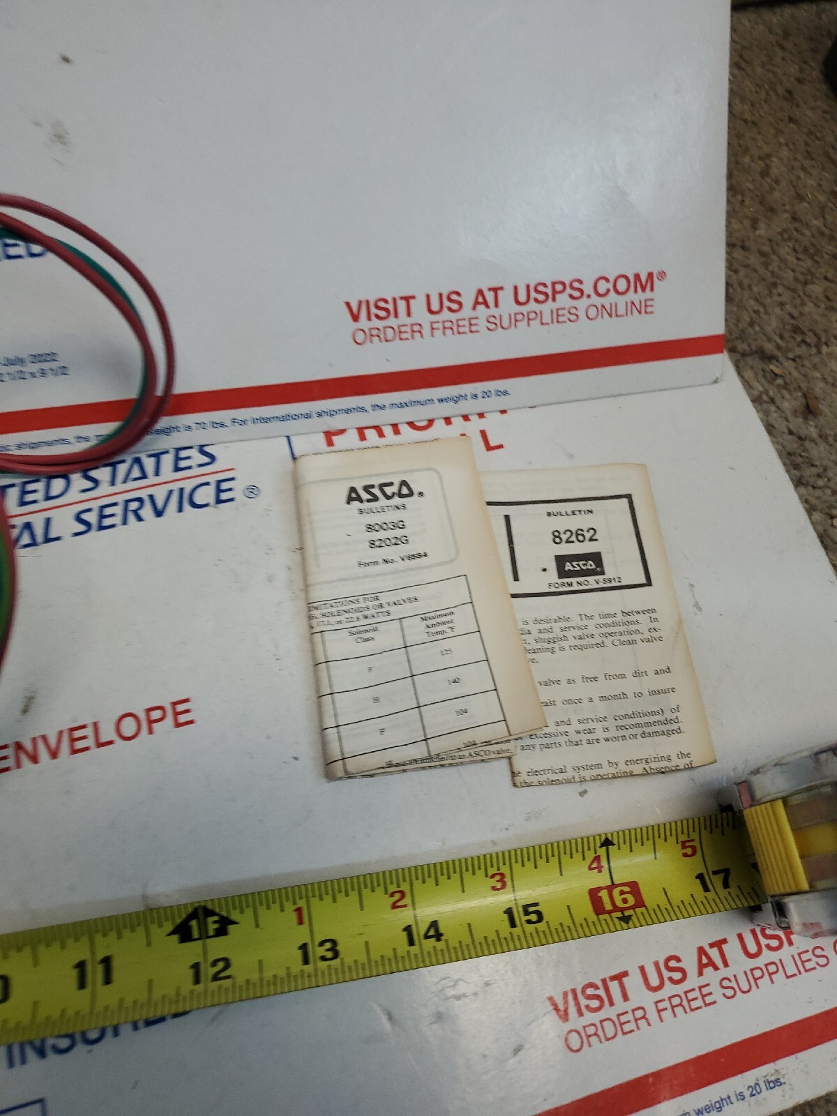 ASCO RED HAT HT8262G152T 2-WAY HIGH TEMP SS SOLENOID VALVE 120V 8262G152 1/4″,U2