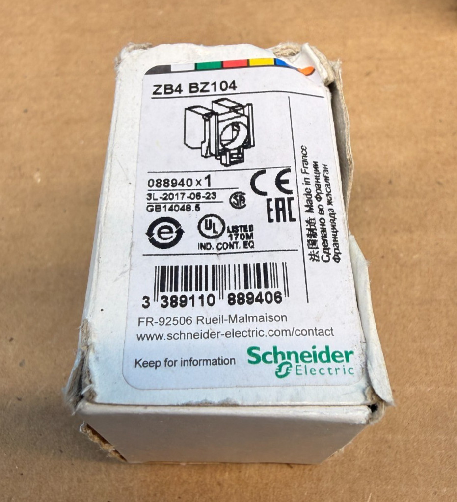 Genuine Schneider Electric ZB4BZ104 Harmony 22mm 2NC Contact Block Mounting