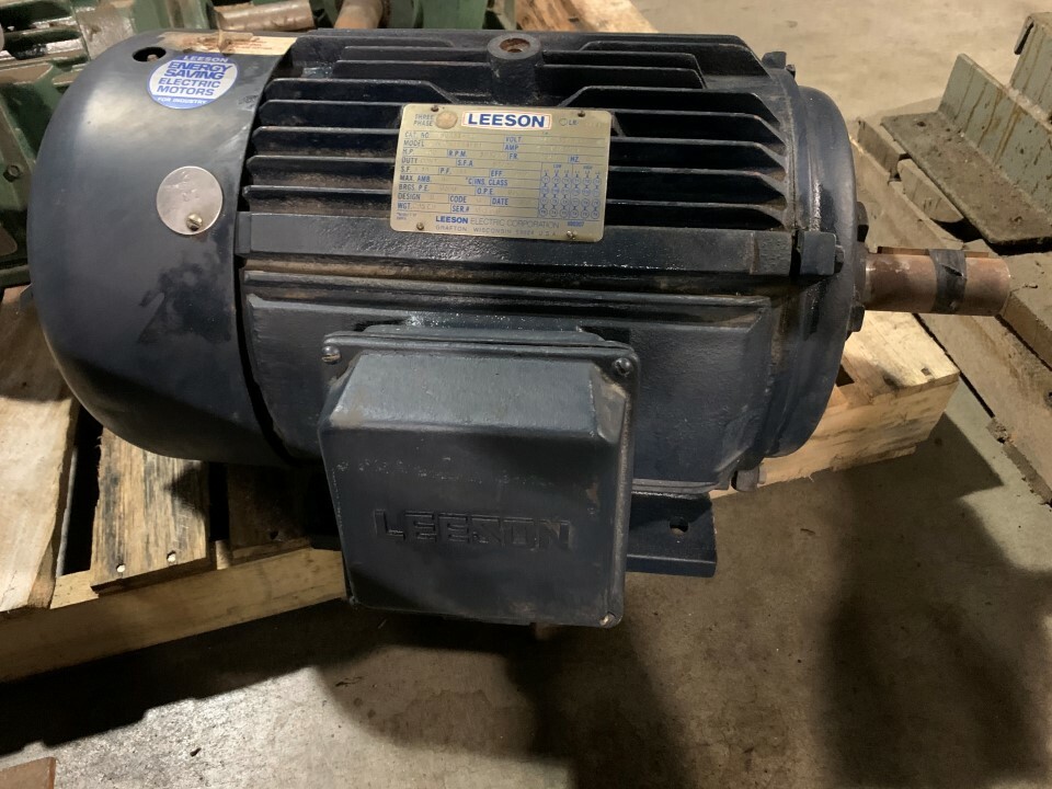 Leeson Motor Model: 256T34FB1 HP: 20 RPM: 3460 Shaft: 4 x 1 5/8 Frame: 256T