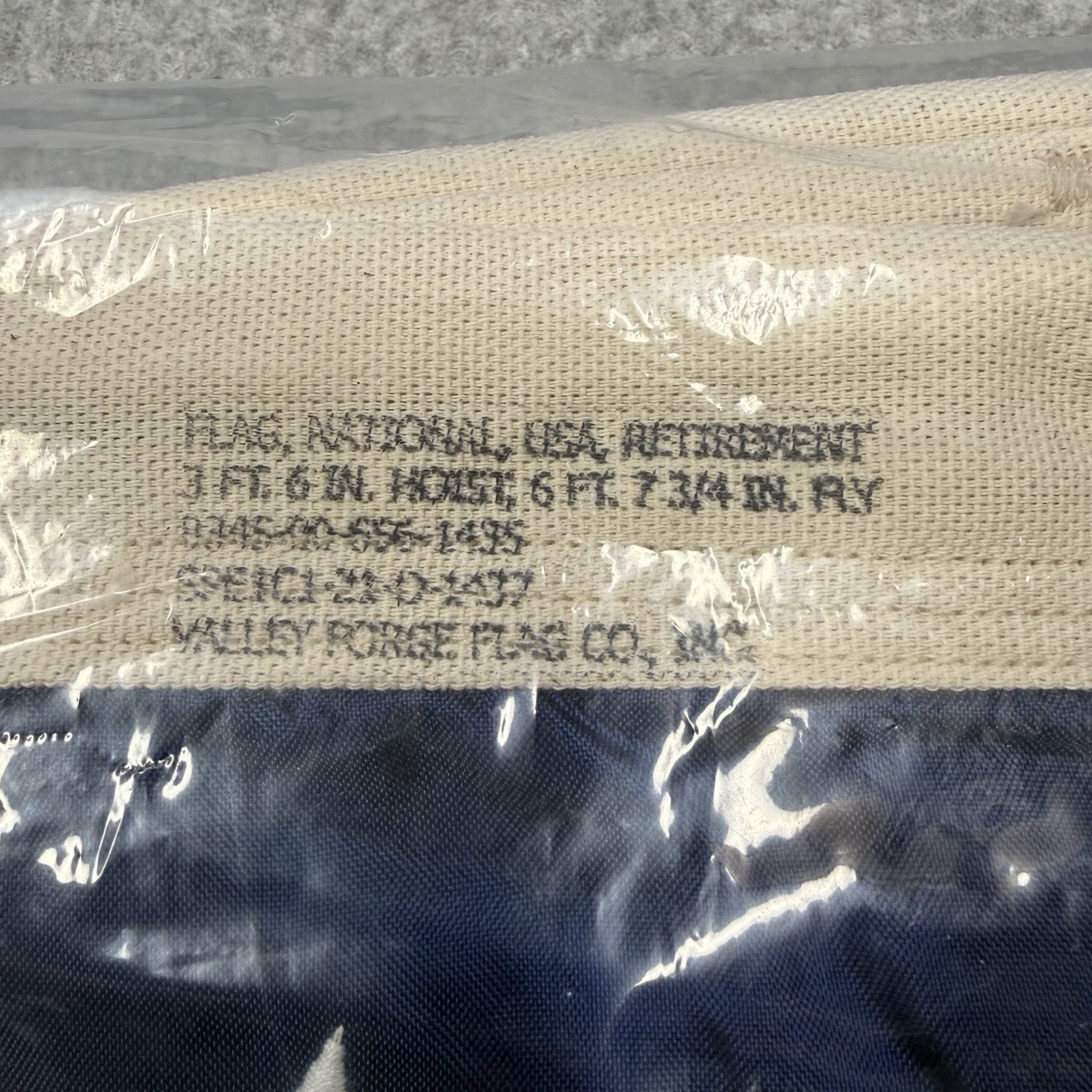 Valley Forge Flag Co 50 Star 3.5’x6.7’ Snap And Ring Attachment Stitched Stars