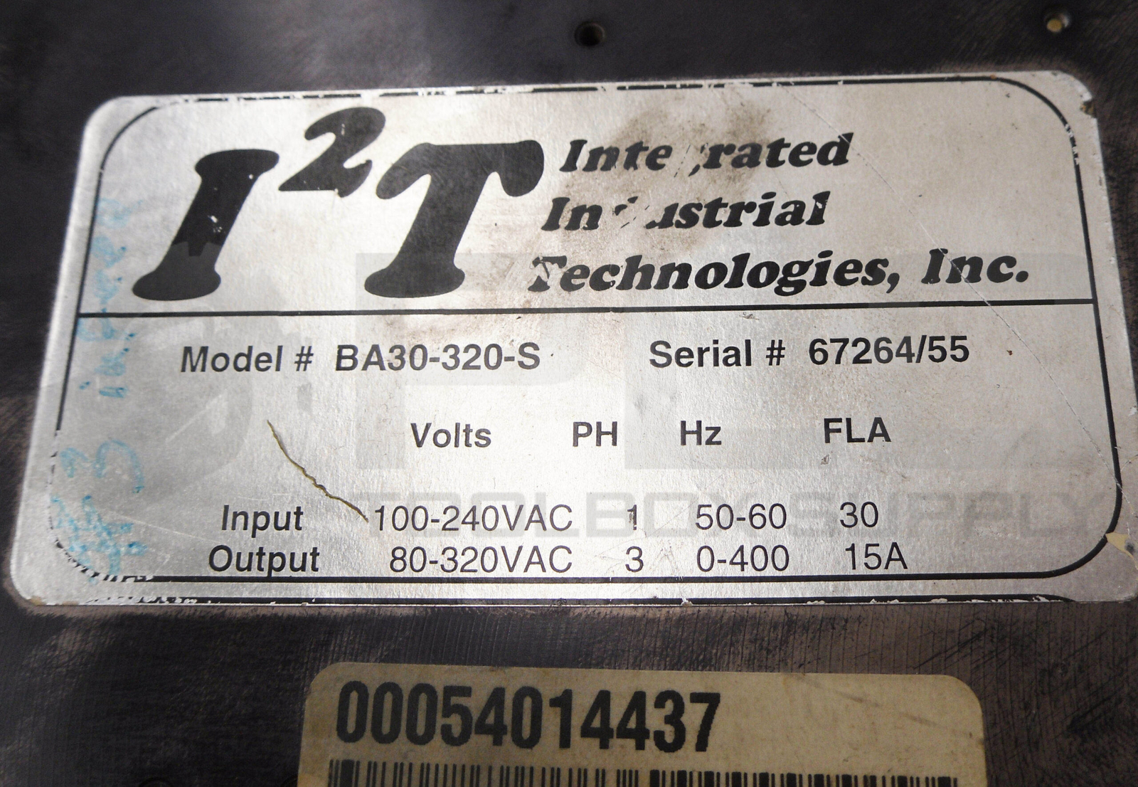 INTERGRATED INDUSTRIAL TECHNOLOGIES BA30-320-S SERVO AMPLIFIER 240VAC