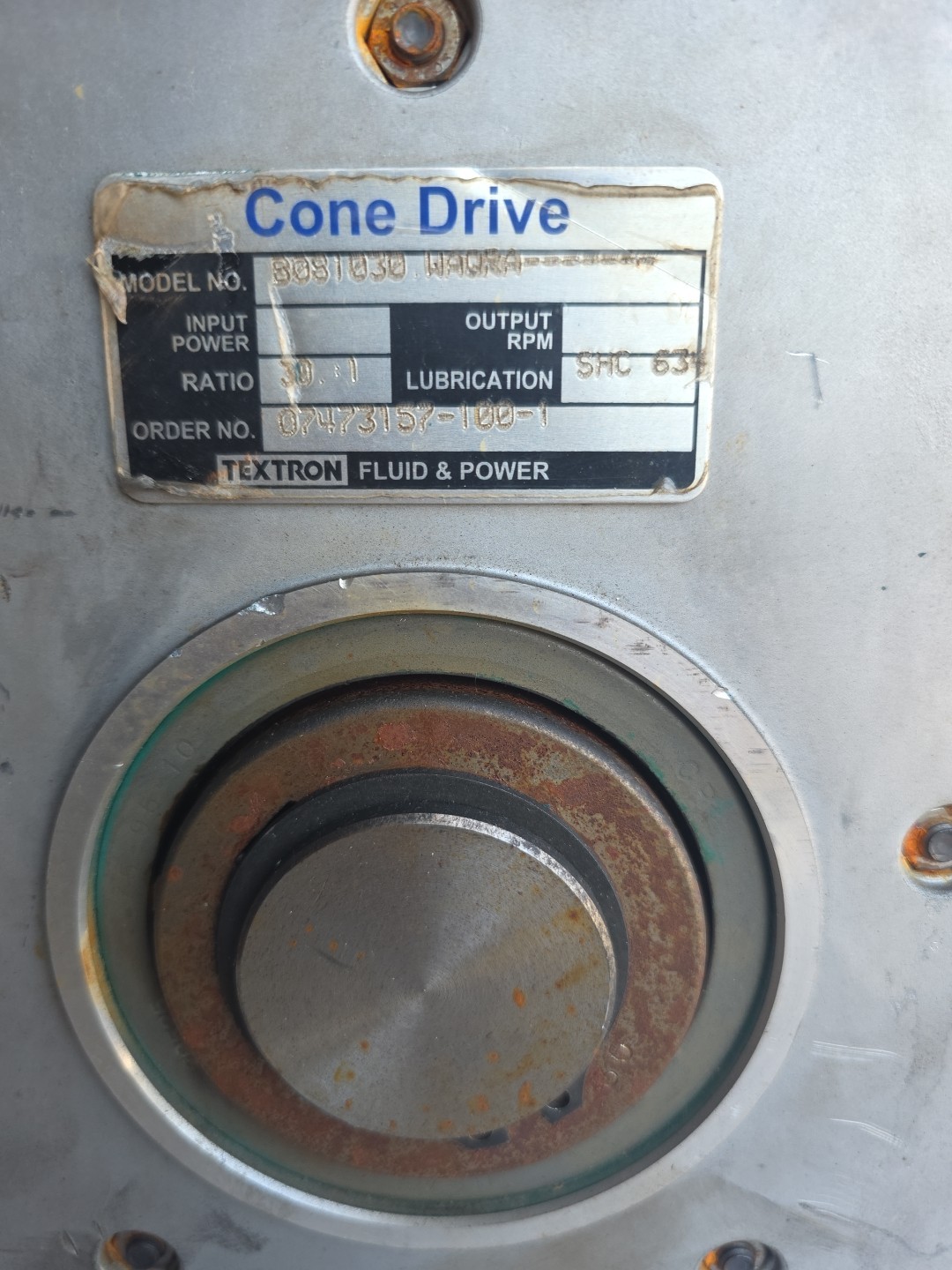 Cone Drive B081030.WAQRA 30:1 ratio