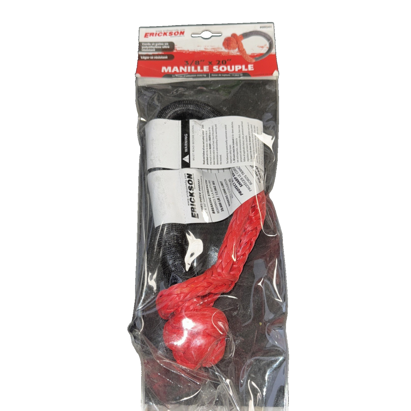 Erickson Soft Shackle 3/8 in x 20″ – 39,600 lb Breaking Strength #09241