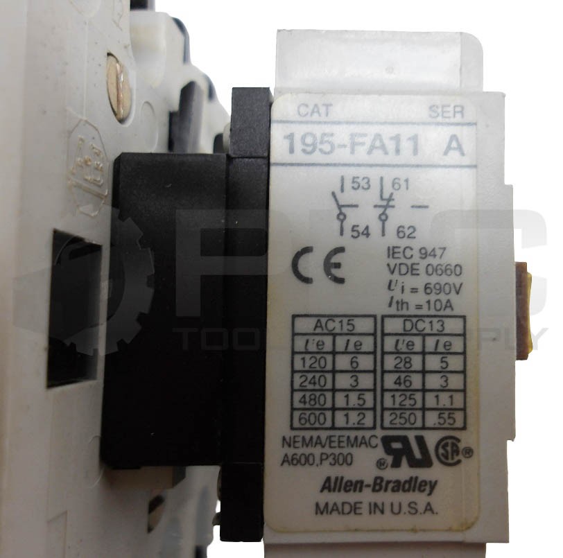 ALLEN BRADLEY 100-A24ND3 /C W/ 195-FA11 /A W/ 193-BSC 24 /B W/ HB473