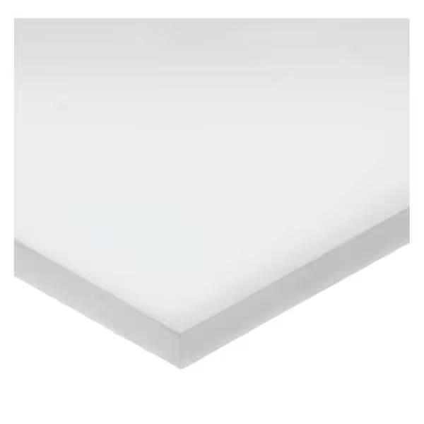 White UHMW Polyethylene Rectangle Stock 12″ L x 4″ W x 1/8″ Thick Manufacturer