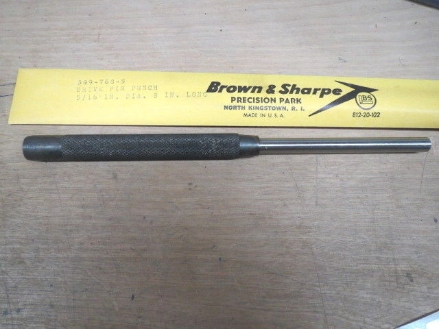 5/16 x 8 DRIVE PIN PUNCH 2 PCS BROWN & SHARPE NO. 599-767-5 (LL1030)