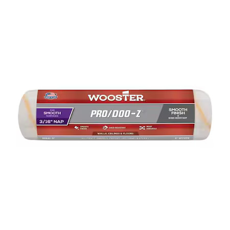 Wooster Rr641-9 9″ Paint Roller Cover, 3/16″ Nap, Woven Fabric