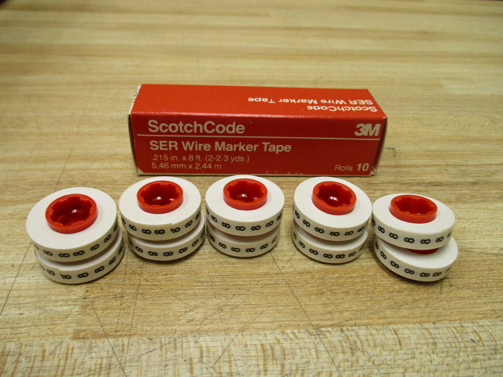 3M SDR-8 Scotch Code SER Wire Marker Tape SDR8 (8) (Pack of 30)