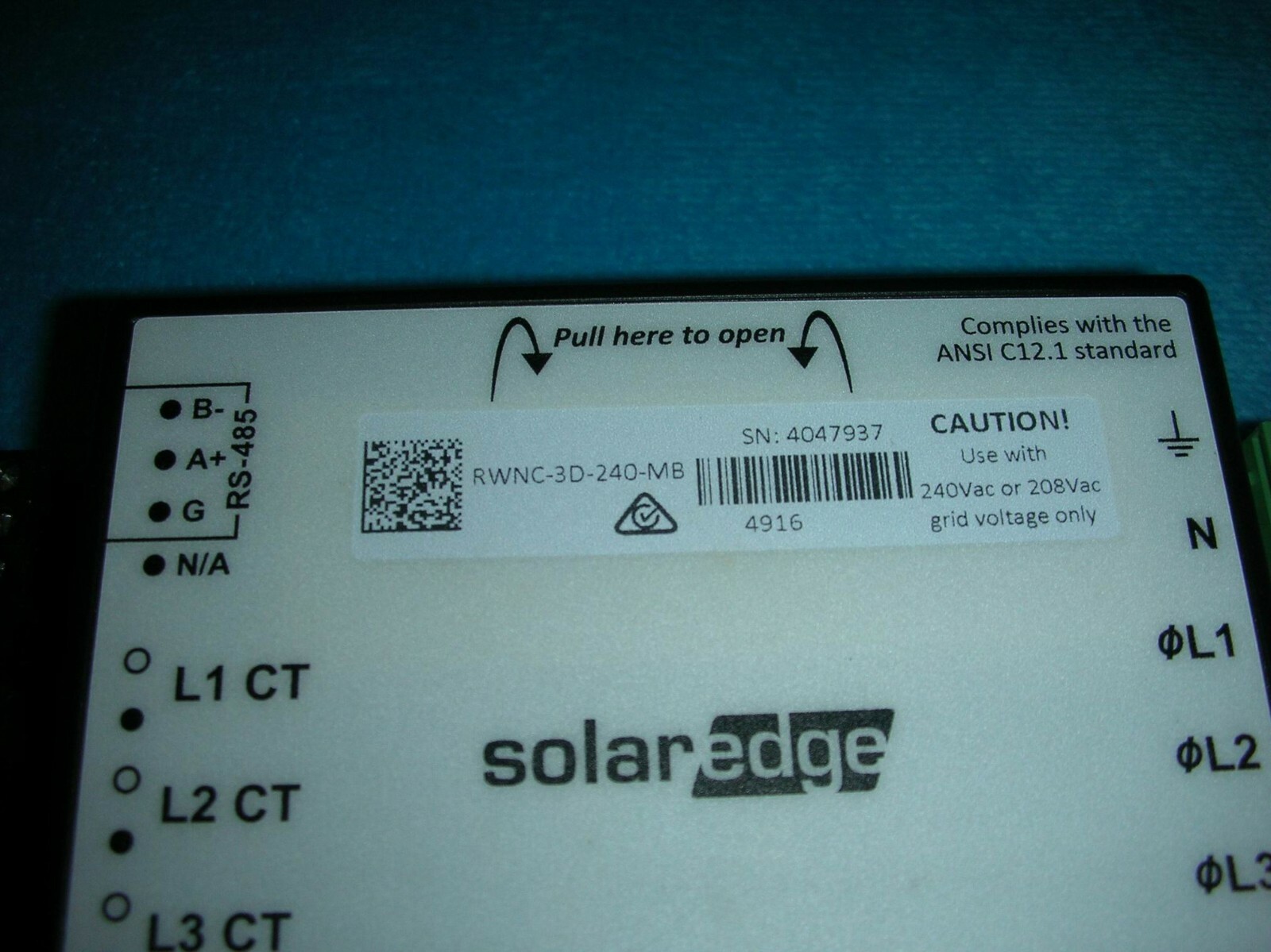 1PC solaredge RWNC-3D-240-MB/MCG-IF-RWM26 Z#1