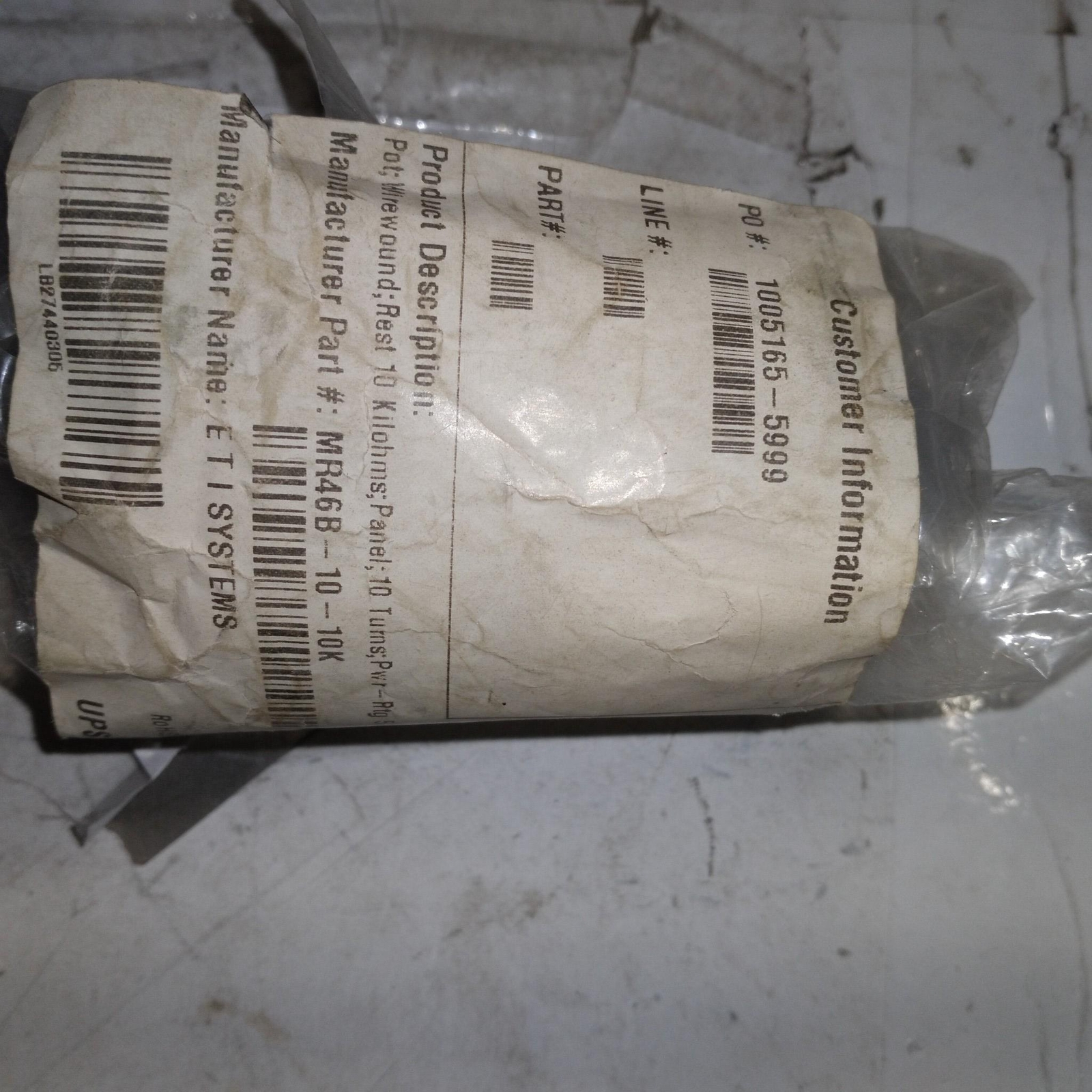 ETI SYSTEMS MR46B-10-10K +-0.1% 1005165-5999