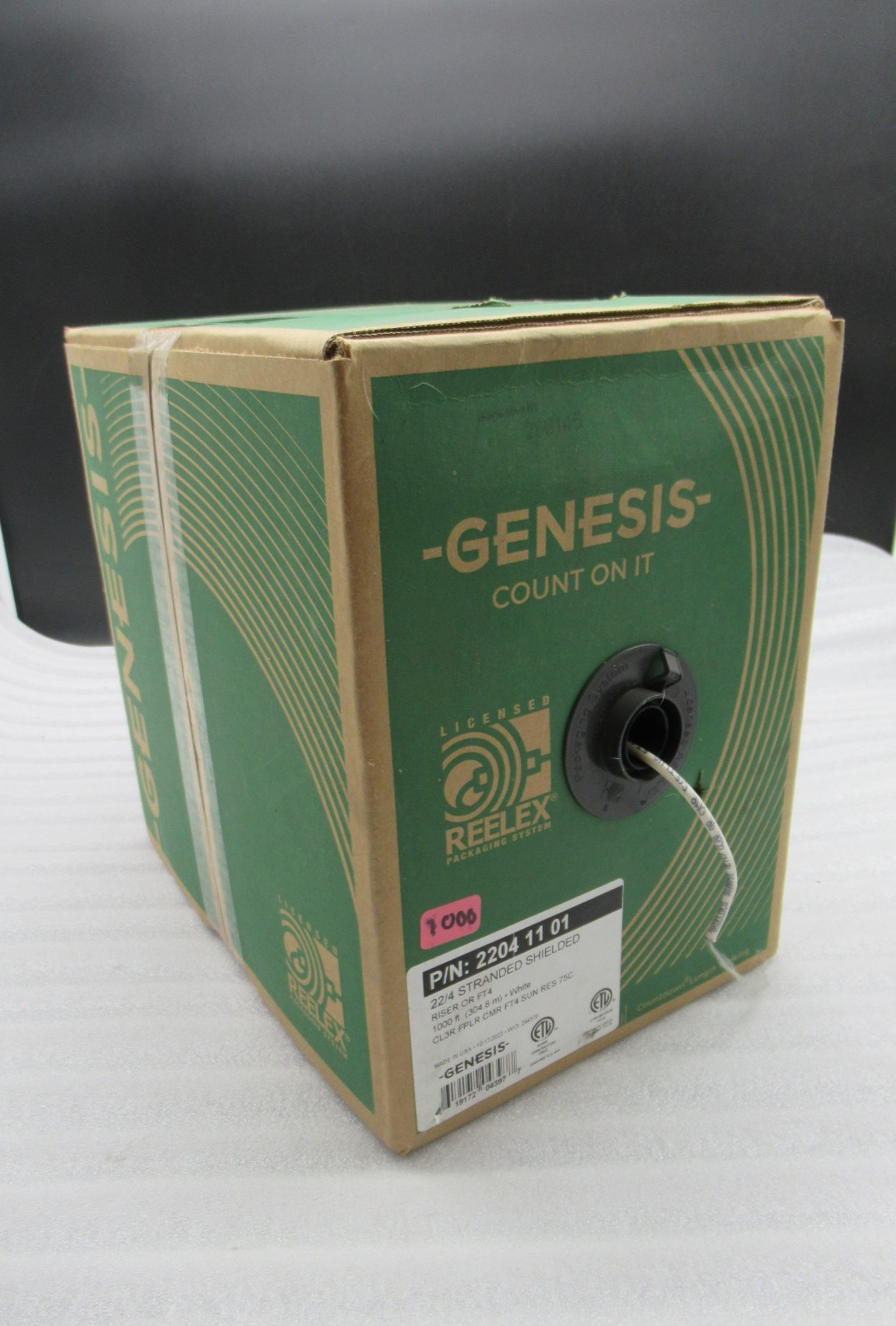 Honeywell Genesis 22041101 22/4 Stranded Unshielded Cable, White [1000′]