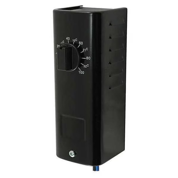 Dayton 2E816 Line Volt Mechanical Tstat, Open/Close on Rise, -10 Degre