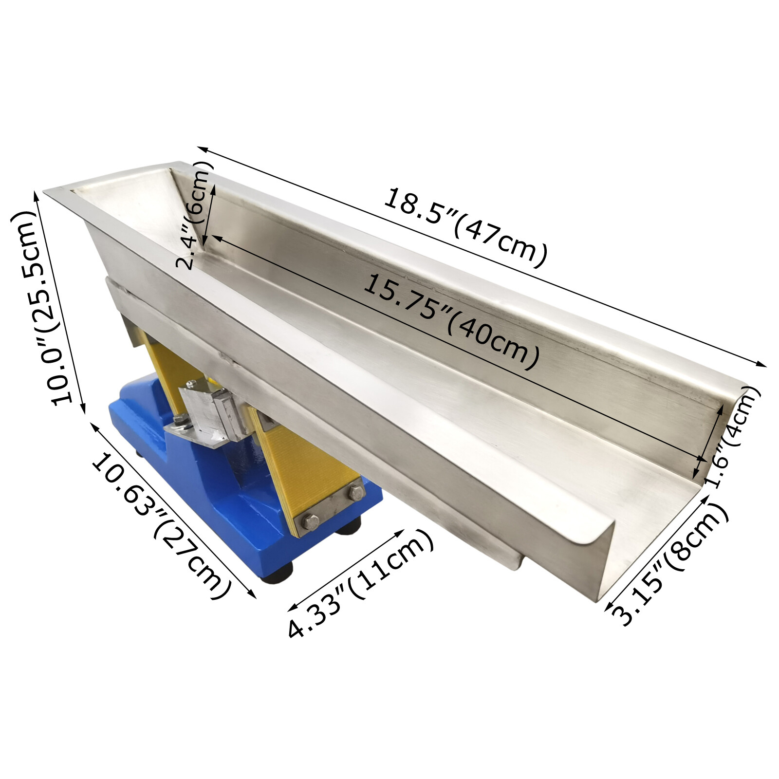 GZV-3 Small Vibrating Feeder Electromagnetic Shaking Feeding Machine 1t/h 110V