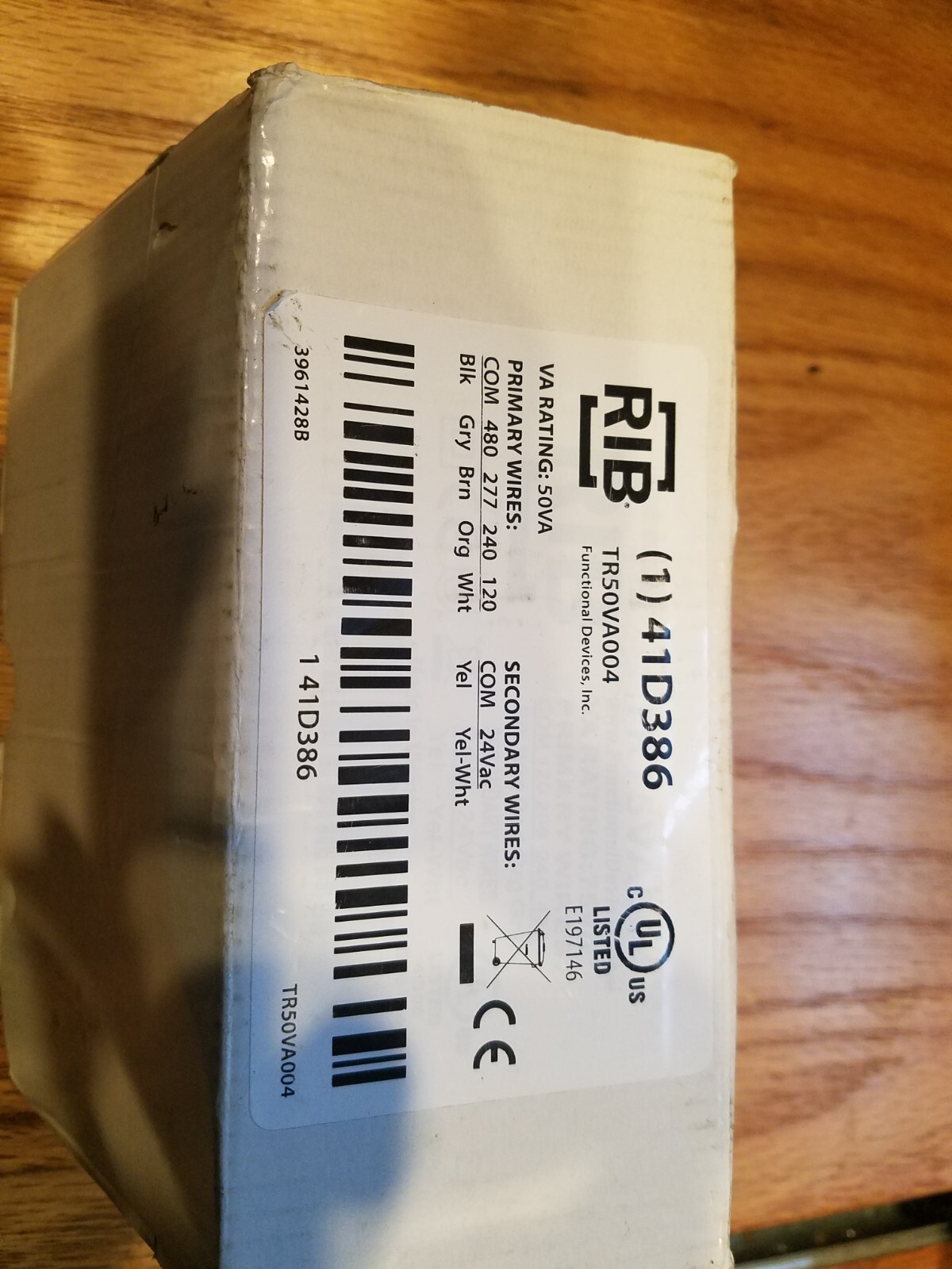 FUNCTIONAL DEVICES INC / RIB Class 2 Transformer: 50 VA Power Rating, 24V AC
