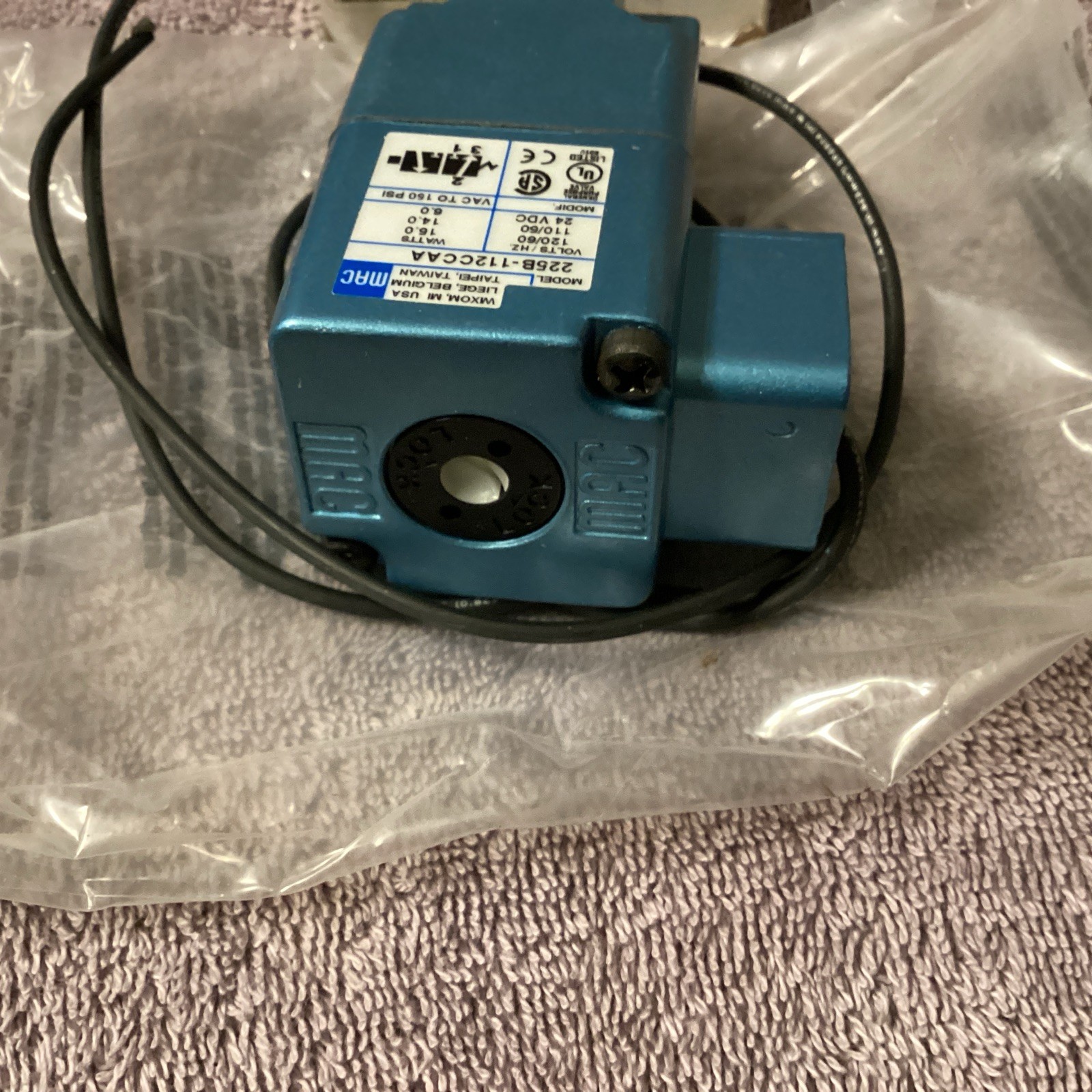 MAC VALVE…225B-112CC AA…SOLENOID VALVE….NEW