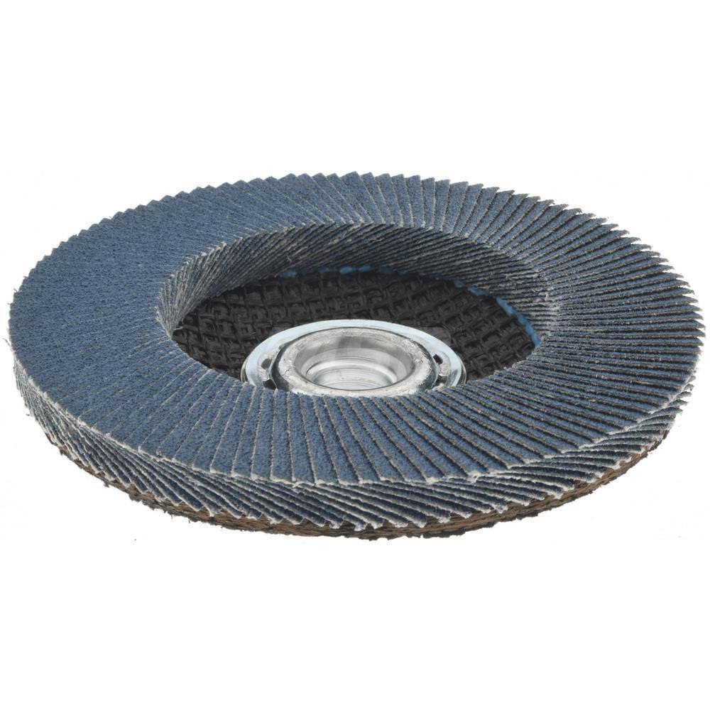 5 Pack Flap Discs Flap Disc: 5/8-11 Hole, 80 Grit, Zirconia Alumina, Type 27