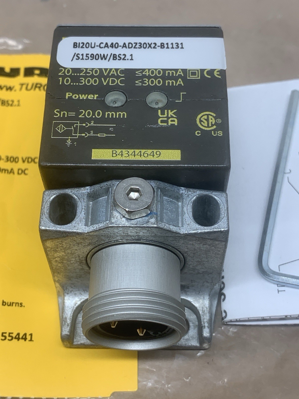 TURCK BI20-CA40-ADZ30X2-B1131/S1590 W/BS2.1 PROXIMITY SENSOR 4283295 * NEW*