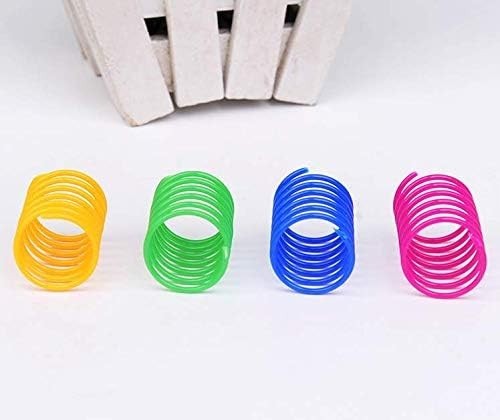 Cat Spring Toy (60 Pack), Cat Kittens Toys Plastic Coil Spiral Springs for Swatt