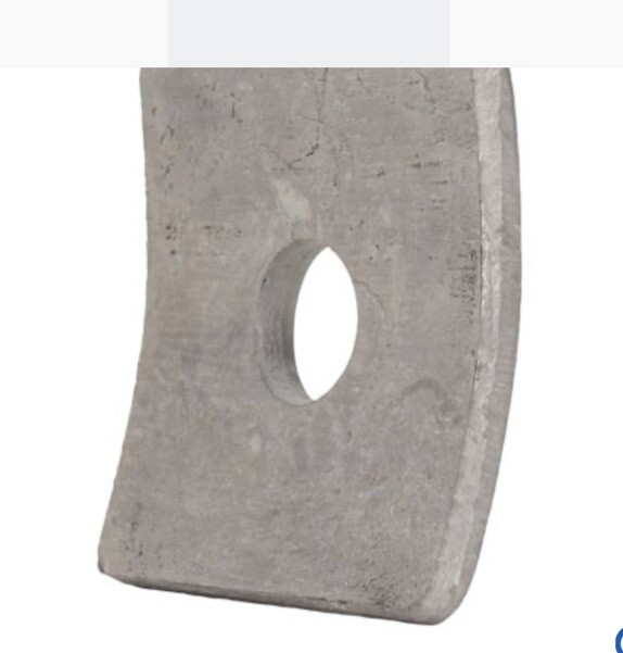 Eaton Square-Curved Washer, Steel, Galvanized, 3/4″ dia, 3×3×1/4, 13/16, DF4W5